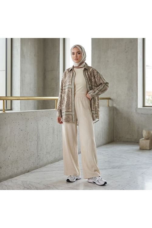 Pantolon Bol Paça-Taş