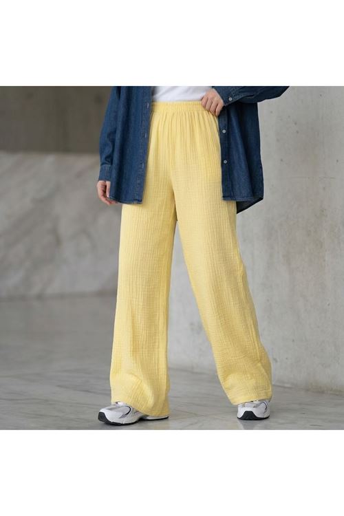 Pantolon Bol Paça-Sarı