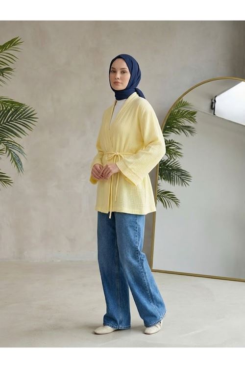 Müslin Kimono-Sarı