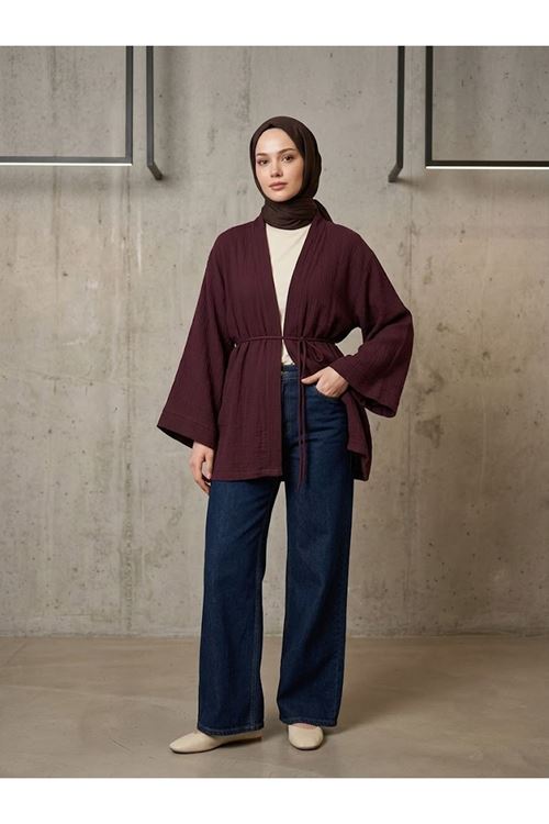 Müslin Hırka-Bordo