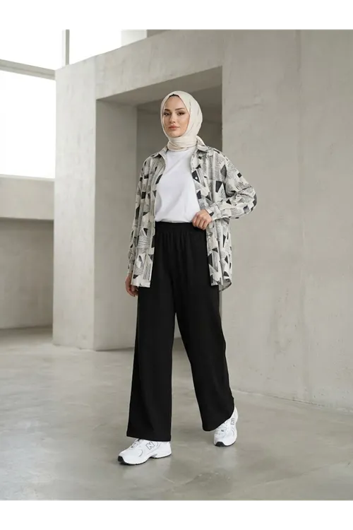 Cepli Yıkamalı Pantolon-Siyah