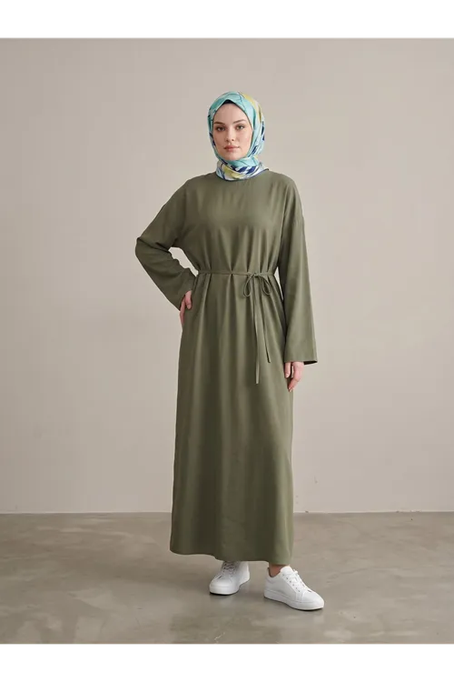 Modal Slop Elbise-Haki