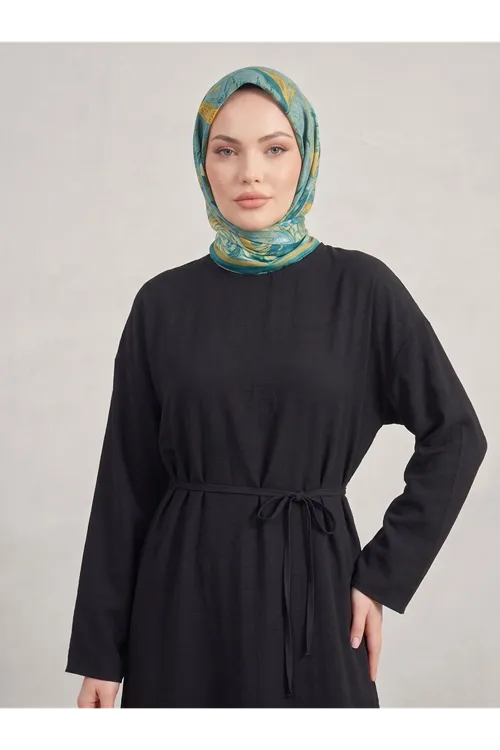 Modal Slop Elbise-Siyah