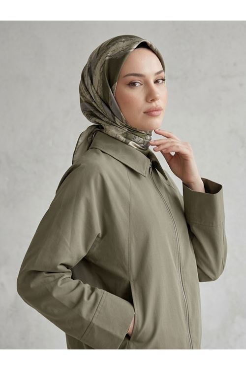 Fermuarlı Cepli Panço-Haki