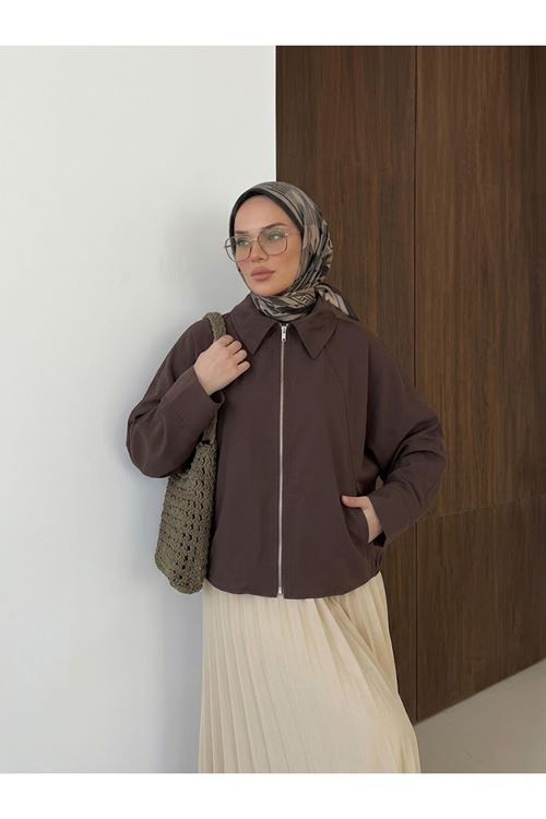 Fermuarlı Cep  Detay Panço-Kahve