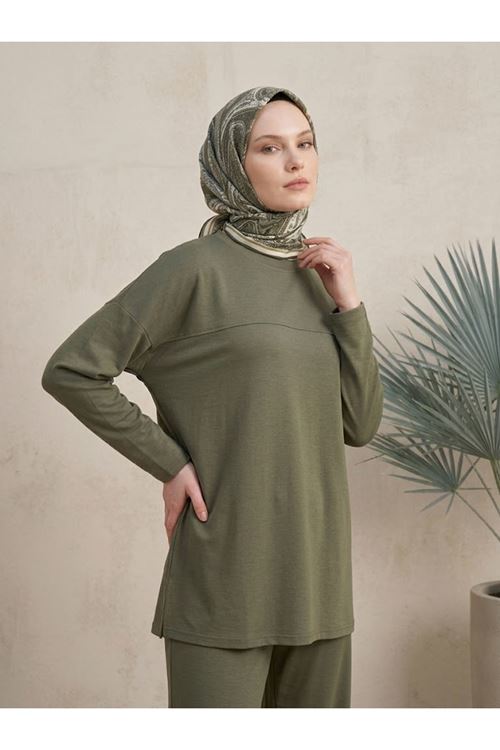 Roba Detay Pantolonlu Takım-Haki