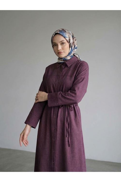 Roba Detay Elbise-Bordo