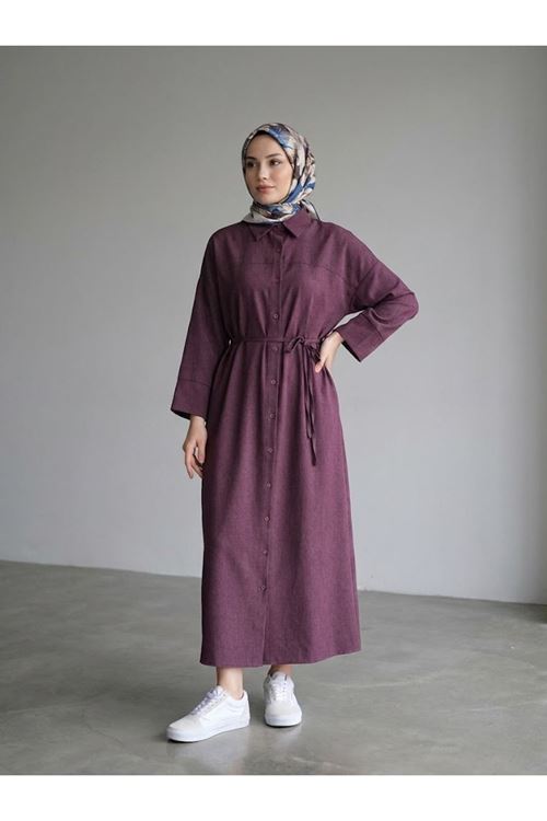 Roba Detay Elbise-Bordo
