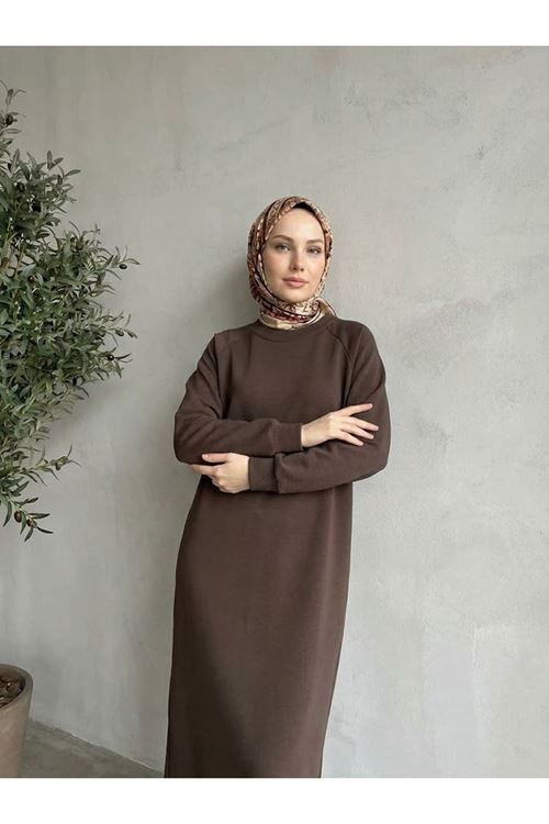 Reglan Kol Oysho Elbise-Kahve
