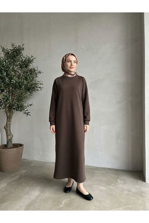 Reglan Kol Oysho Elbise-Kahve