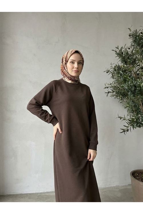Reglan Kol Oysho Elbise-Kahve