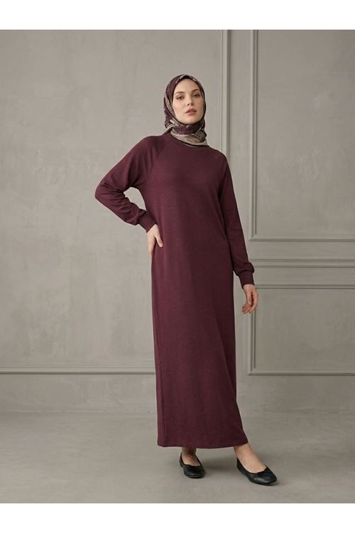 Reglan Kol Pike Elbise-Bordo