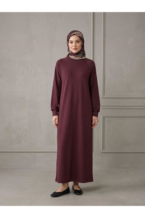 Reglan Kol Pike Elbise-Bordo
