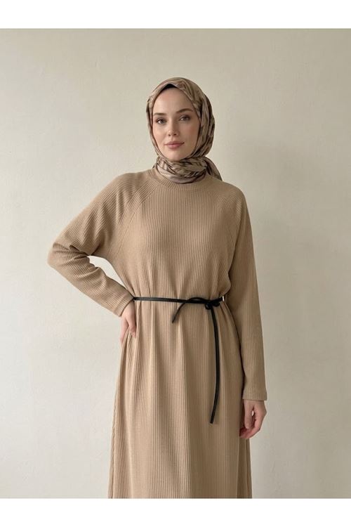 Reglan Kol Triko Elbise-Vizon