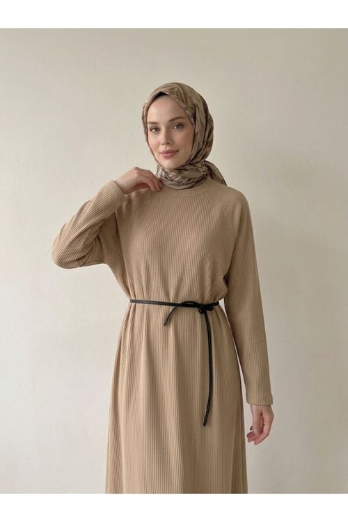 Reglan Kol Triko Elbise-Vizon