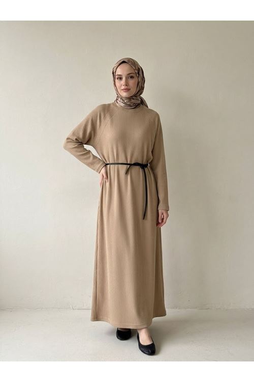 Reglan Kol Triko Elbise-Vizon