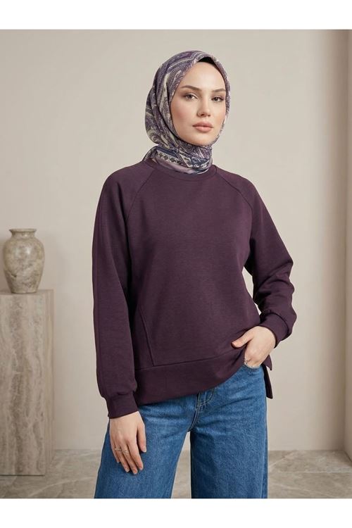 Parçalı Oysh Tunik-Bordo