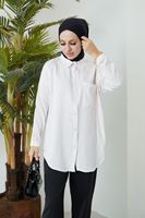 Dikey Çizgili Tunik-Kırmızı