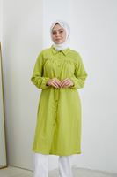 Kol Lastikli Tunik-YAĞ YEŞİLİ