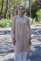 Roba Büzgülü Tunik-Karamel