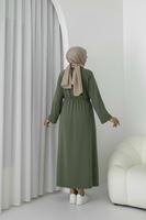 Beli Tünelli Oysho Elbise-Haki