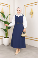 Düğme Detay Jile-İndigo