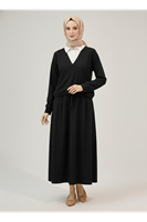 Yaka Detay Etekli Oysho Takım-Siyah