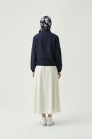 Flota Cep Fermuar Detay Trençkot-Lacivert