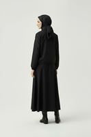 Flota Cep Fermuar Detay Trençkot-Siyah