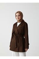 Aller Detay Kısa Trençkot-Kahve