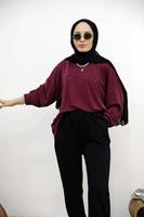 Ön Roba Detay Pike Tunik-Bordo