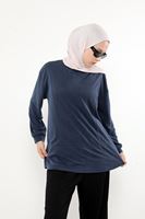 Ön Parçalı Pike Tunik-Lacivert