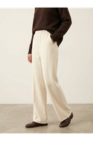 Düz Paça Atlas Pantolon-Krem