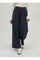 Pileli Bol  Pantolon-Antrasit