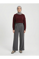 Cırt Bantlı Pantolon-Antrasit