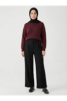 Cırt Bantlı Pantolon-Siyah