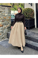 Kemer Detay Terikoton Etek-Karamel