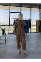 Paça Pensli Takım-Kahve