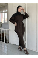 Roba Detay Pantolonlu Takım-Kahve