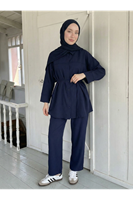 Roba Detay Pantolonlu Takım-Lacivert