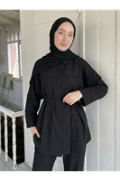 Roba Detay Pantolonlu Takım-Siyah