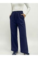 Cep Detay Pantolon-Lacivert