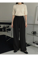 Ön Pile  Detay Palazzo Pantolon-Siyah