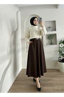 Kemer Detay Cepli Etek-Kahve