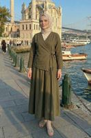 Yandan Bağlamalı Etekli Takım-Duman