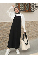 Toka Detay Keten Jile-Siyah