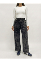 Cep Detay Lastikli Pantolon-Siyah