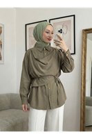 Omuz Toka Detay Aller Tunik-Haki