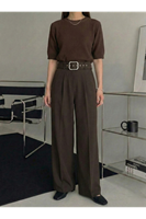 Kemer Detay Pantolon-Kahve