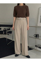 Kemer Detay Pantolon-Taş